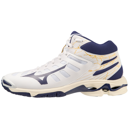 MIZUNO WAVE VOLTAGE MID White/Blue Ribbon/MP Gold