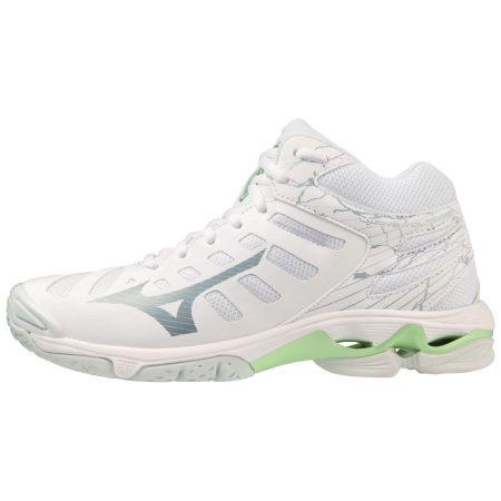 MIZUNO WAVE VOLTAGE MID White/Glacial Ridge/Patina Green