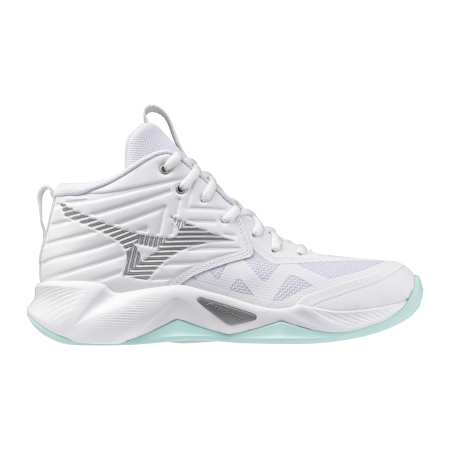 MIZUNO WAVE MOMENTUM PRO MID (White/Blue Tint)