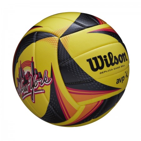 Μπάλα beach volley WILSON AVP REPLICA NYC (μαύρο κίτρινο πορτοκαλί) (WTH01120 XB) 